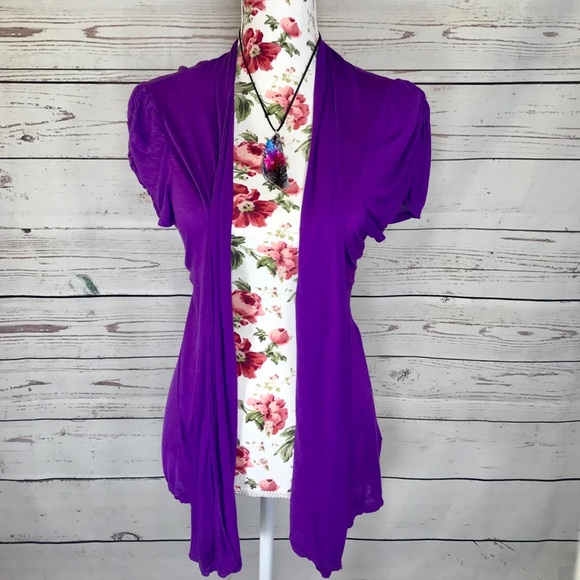 Vintage Sweaters - Vintage feel AB Studio L purple cover up/cardigan